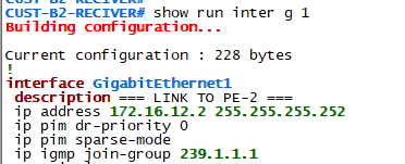 Receiver IGMP join configuration