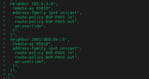 Deployed BGP route policy on IOS XR